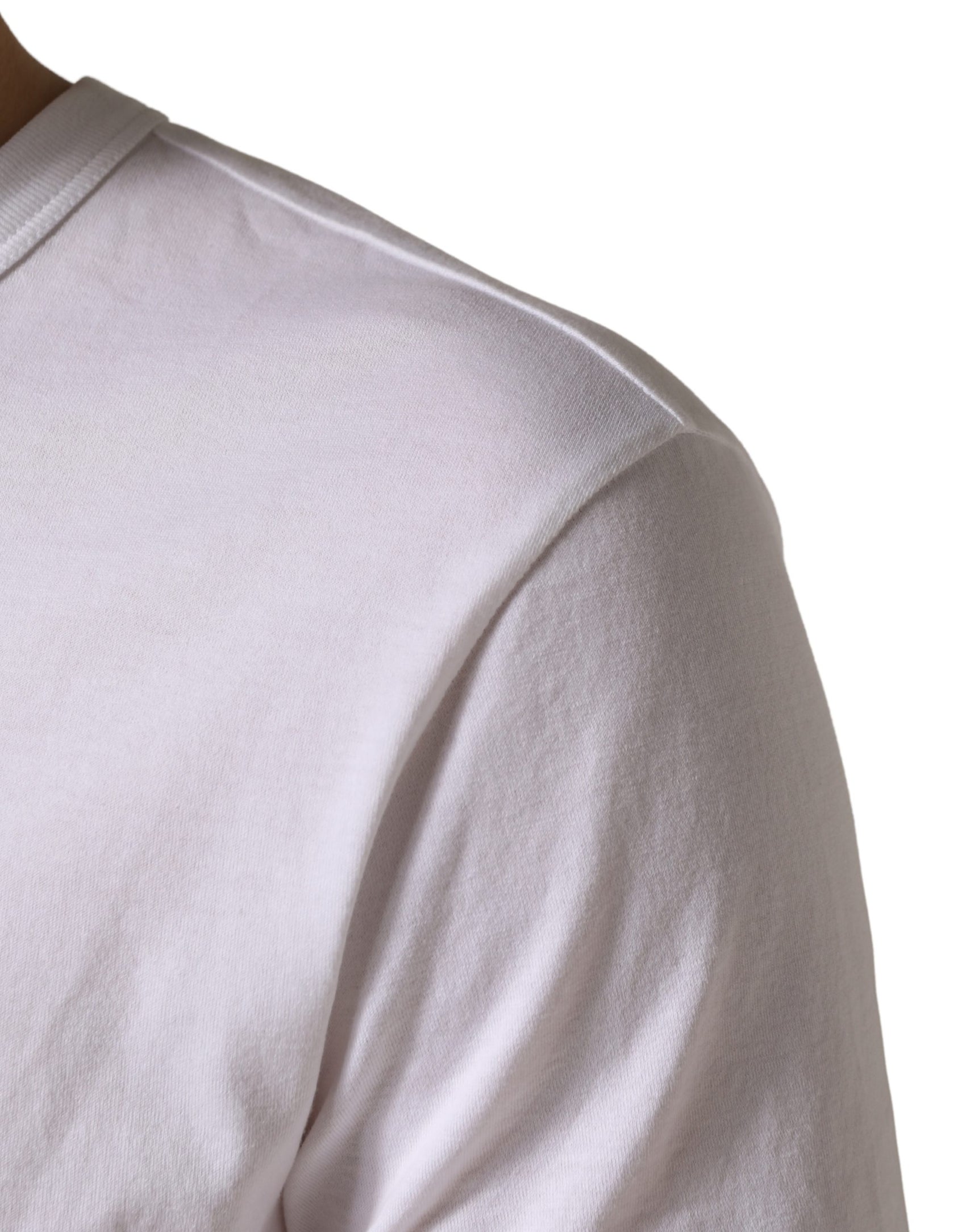 Dolce & Gabbana White DG Cherries Cotton Crew Neck  T-shirt