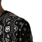 Dolce & Gabbana Black White Bandana Cotton Crew Neck  T-shirt