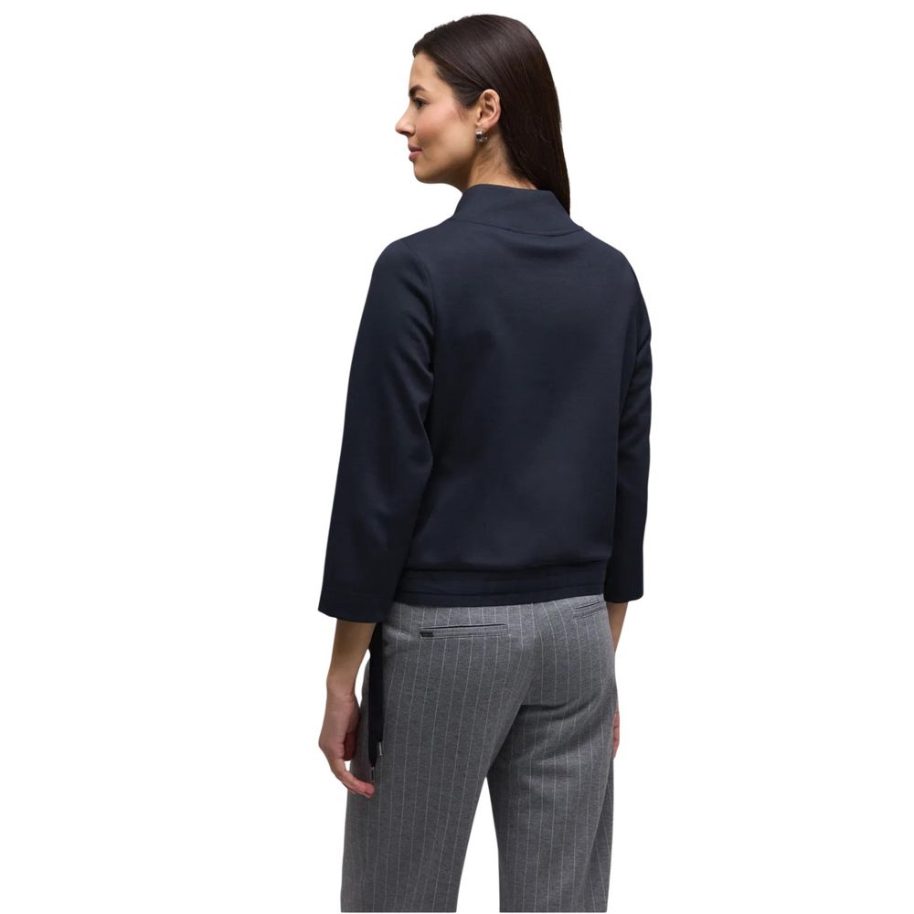 Street One Blue Polyester Sweatshirt