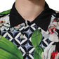 Dolce & Gabbana Multicolor Tropical Orchid Print Men Shirt
