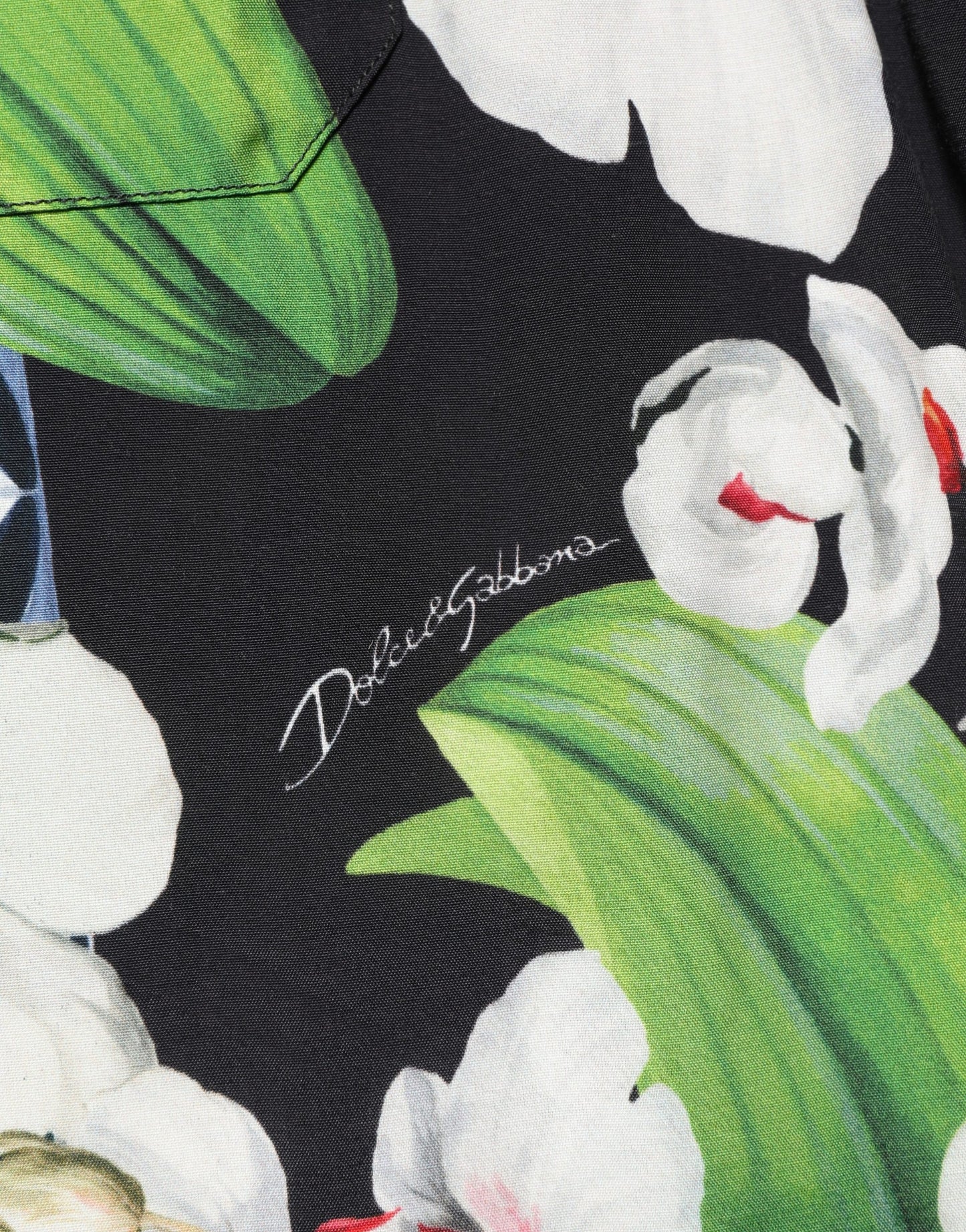 Dolce & Gabbana Multicolor Tropical Orchid Print Men Shirt