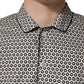 Dolce & Gabbana Black White Geometric Pattern Collared Shirt