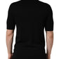 Dolce & Gabbana Black Heraldic Crest Patch Silk Polo T-shirt