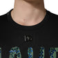 Dolce & Gabbana Black Have Fun Embellished Crew Neck T-shirt