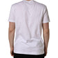 Dolce & Gabbana White DG Leaf Embroidery Crew Neck  T-shirt