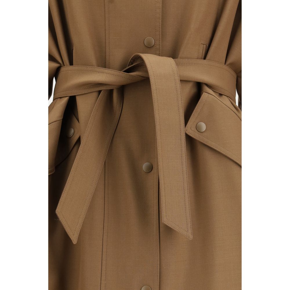 Max Mara Brown Polyester Coat