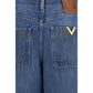 Valentino Blue Cotton Jeans Denim