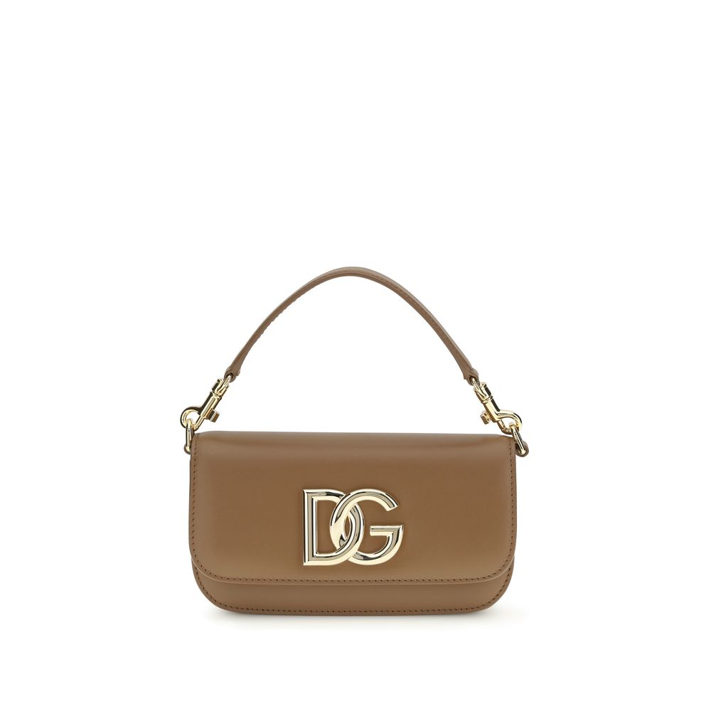 Dolce & Gabbana Brown Calf Leather Bos Taurus Handbag