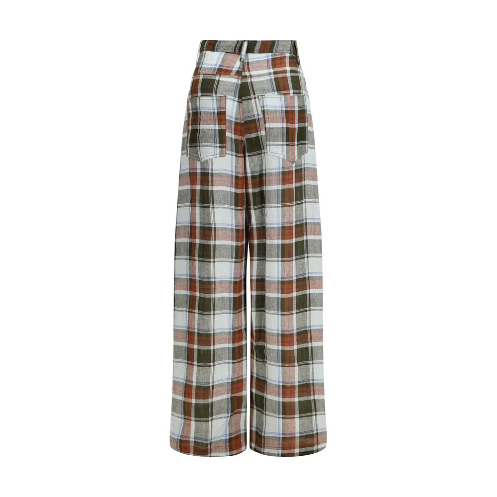 MARBELL Multicolor Linen Casual Pants