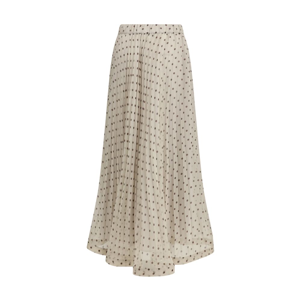 P.A.R.O.S.H. Beige Polyester Long Skirt