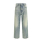 Haikure Blue Cotton Straight-Leg Jeans