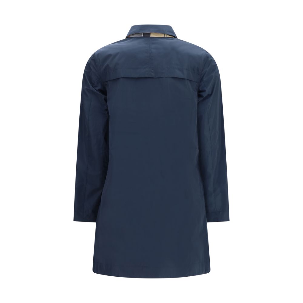 Barbour Blue Polyester Trench Coat