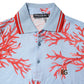 Dolce & Gabbana LightBlue Coral Cotton Collared Polo  T-shirt