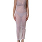 Dolce & Gabbana White Sheer Nylon Stretch Sheath Maxi Dress