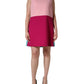 Dolce & Gabbana Pink Blue Wool Sleeveless Shift Mini  Dress