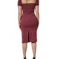 Dolce & Gabbana Maroon Silk Sweetheart Sheath Midi Dress