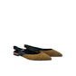 Borbonese Beige Leather Women Ballet Flat