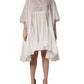 Dolce & Gabbana White Tiered Cotton Poplin Sheer Mini Dress