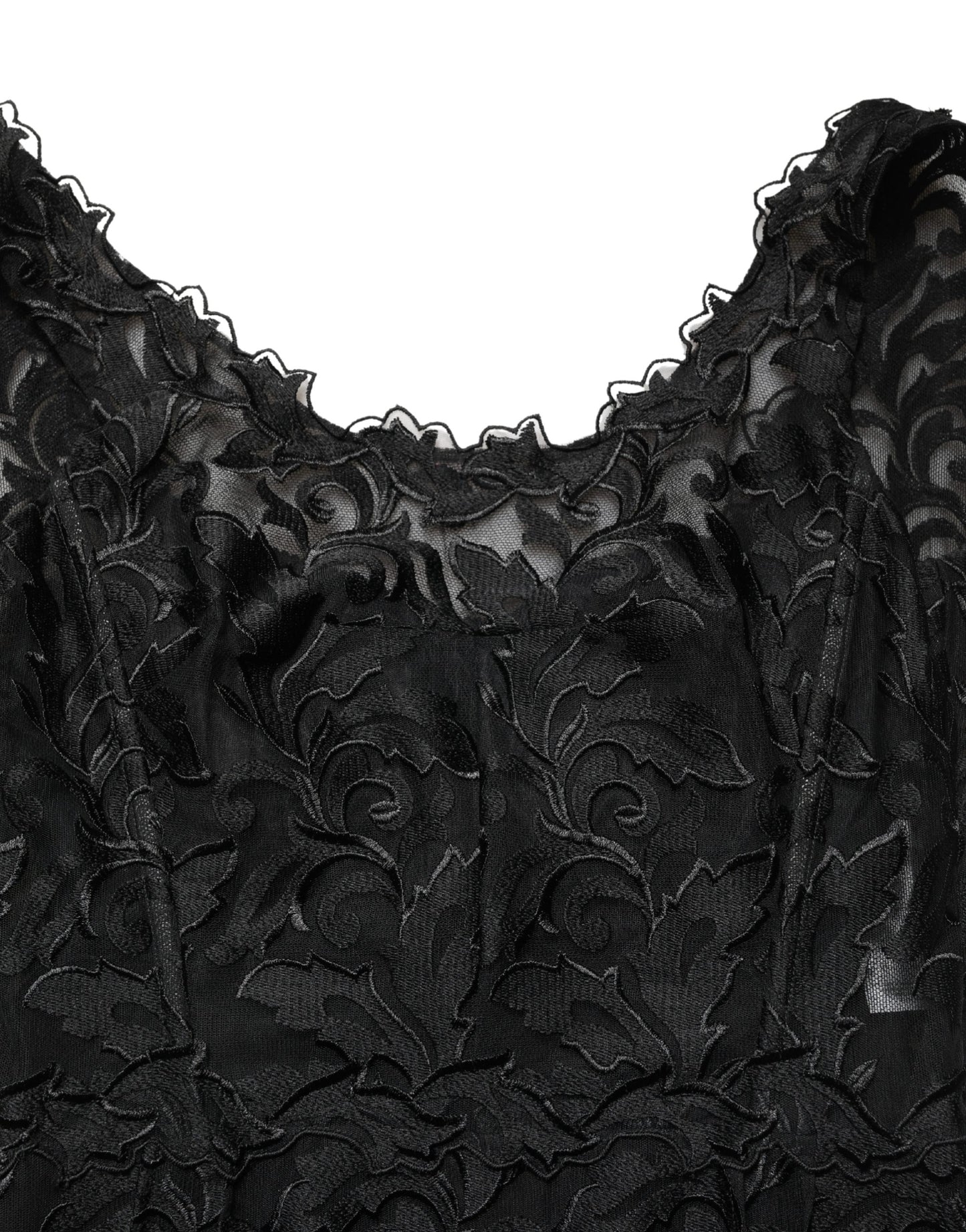 Dolce & Gabbana Black Floral Lace Evening Long Gown Dress