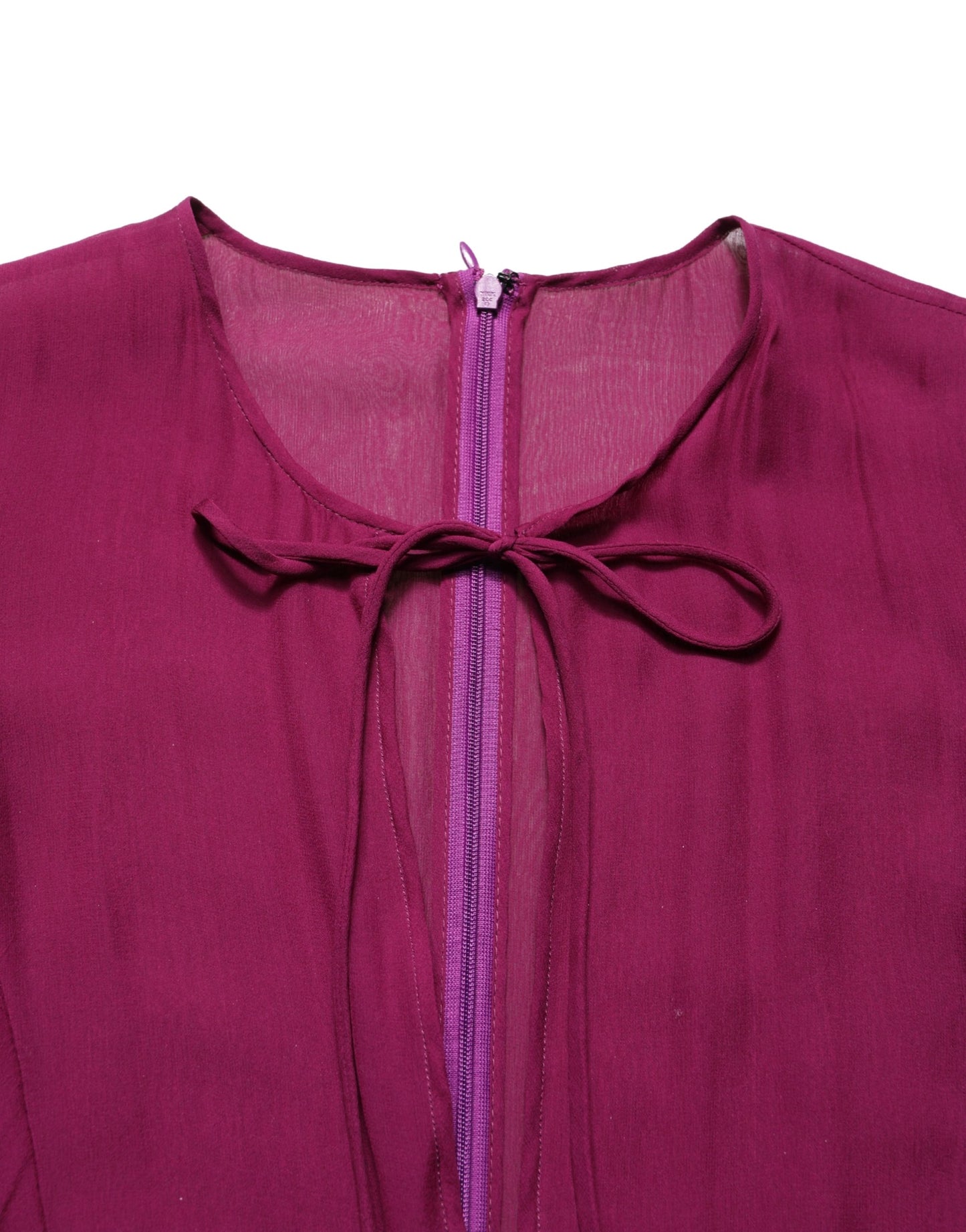 Dolce & Gabbana Purple Sheer Chiffon Silk Long Maxi Dress