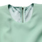 Dolce & Gabbana Green Viscose Long Sleeves Long Gown Dress