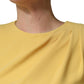 Dolce & Gabbana Yellow Silk Long Sleeves Sheath Midi Dress