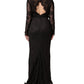 Dolce & Gabbana Black Floral Lace Sheath Long Maxi Dress