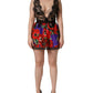 Dolce & Gabbana Multicolor Floral Lace Short Mini Sleeveless Dress