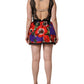 Dolce & Gabbana Multicolor Floral Lace Short Mini Sleeveless Dress