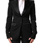 Dolce & Gabbana Black Wool Single Breasted Blazer Jacket