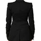 Dolce & Gabbana Black Wool Single Breasted Blazer Jacket