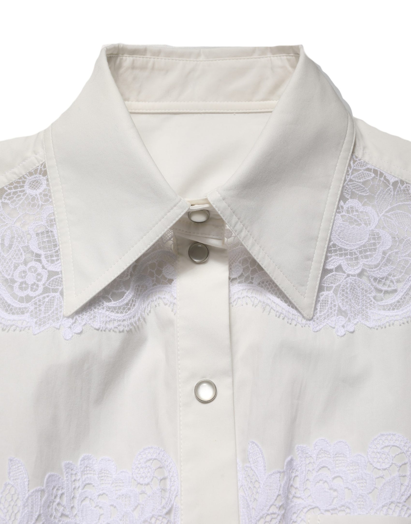 Dolce & Gabbana White Cotton Lace Trim Long Sleeves Jumpsuit