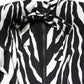 Dolce & Gabbana Black White Viscose Zebra Pattern Jumpsuit