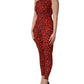 Dolce & Gabbana Black Red Nylon Leopard Pattern Jumpsuit