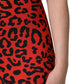Dolce & Gabbana Black Red Nylon Leopard Pattern Jumpsuit