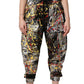 Dolce & Gabbana Black ColorSplash Effect Cargo Cropped Pants