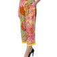 Dolce & Gabbana Multicolor FloralPrint Cropped Trouser Pants