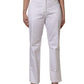 GF Ferre White Mid Waist Straight Chino Women Trouser Pants