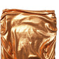 Dolce & Gabbana Metallic Orange Ruched Lame Bodycon Mini Skirt