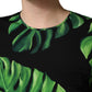 Dolce & Gabbana Black Philodendron Print Silk Blouse Top