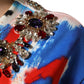 Dolce & Gabbana Multicolor Graffiti Crystals Crop Jersey Top