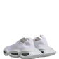 Dolce & Gabbana White Slip On Wave Low Top Sneakers Shoes