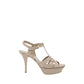 Saint Laurent Beige Calf Leather Bos Taurus Stiletto Heel Sandals
