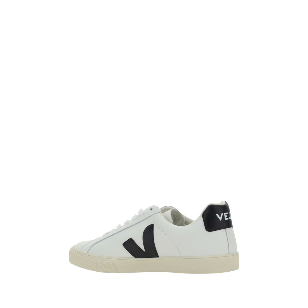 Veja White Calf Leather Bos Taurus Low Top Sneakers
