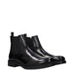 Prada Black Leather Ankle Boots