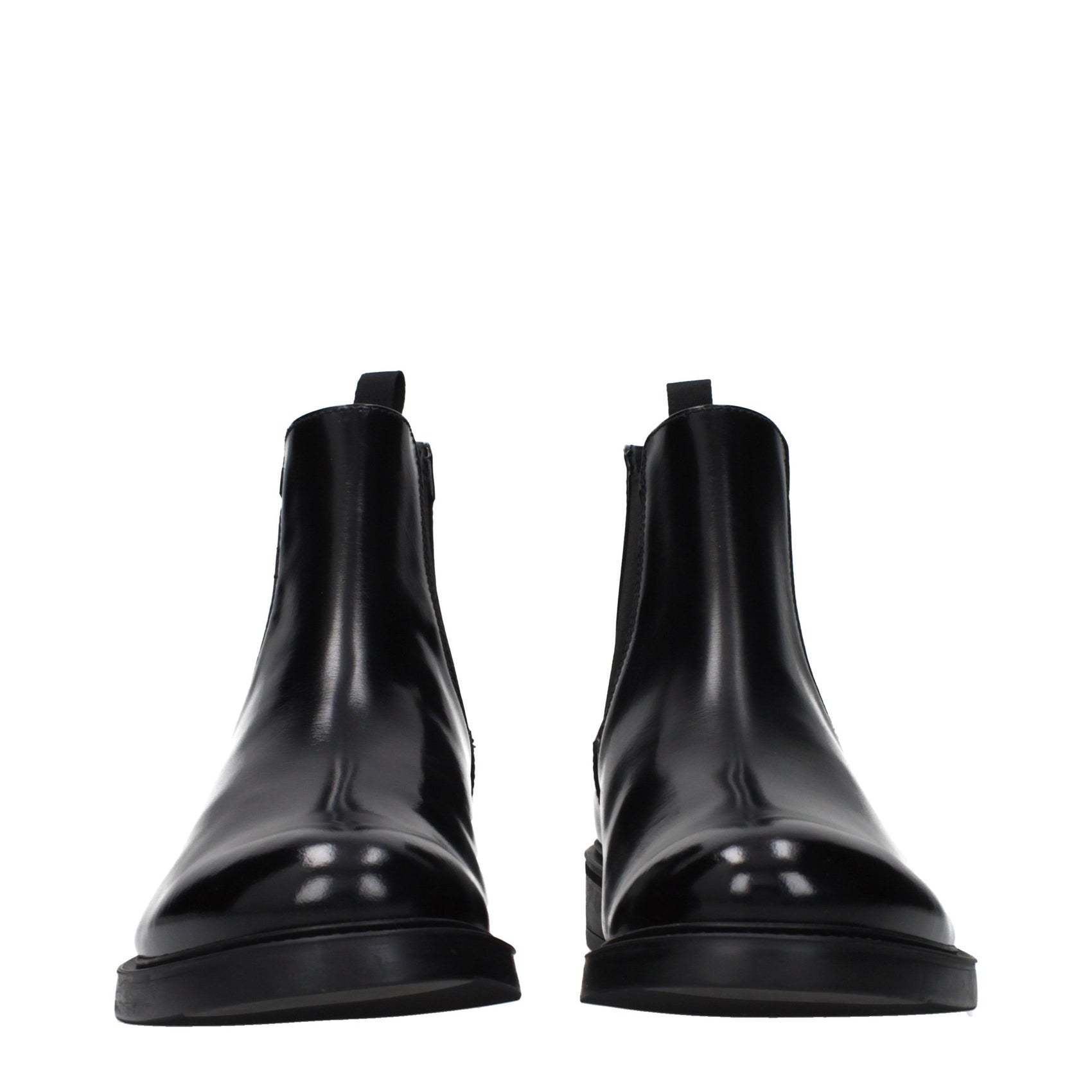 Prada Black Leather Ankle Boots