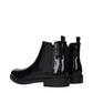 Prada Black Leather Ankle Boots