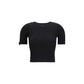 Courrèges Black Viscose T-Shirt