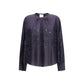 Forte_Forte Blue Cotton Pattern Shirt