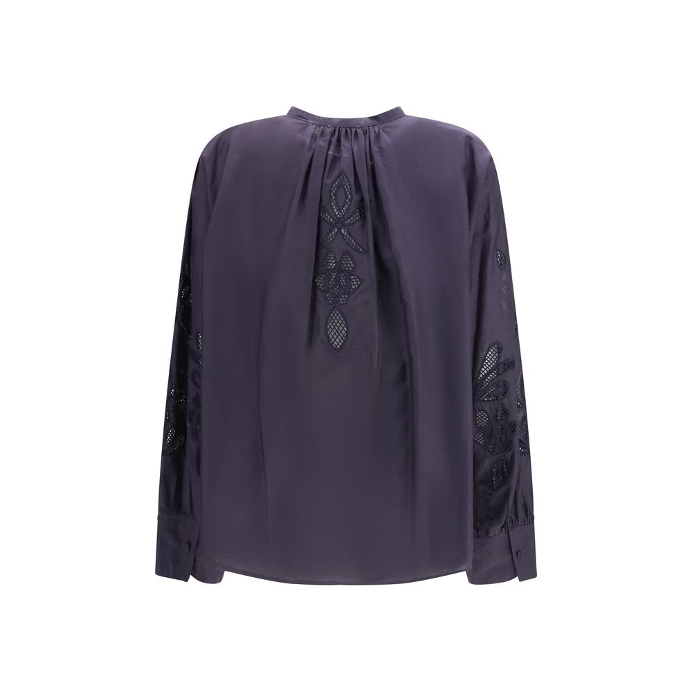 Forte_Forte Blue Cotton Pattern Shirt